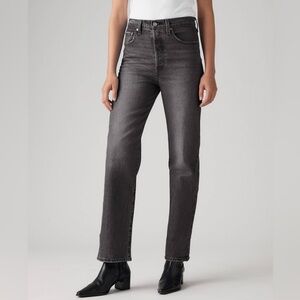 Levi Ribcage High-Rise Straight Leg Ankle Women's Jeans - Black 29